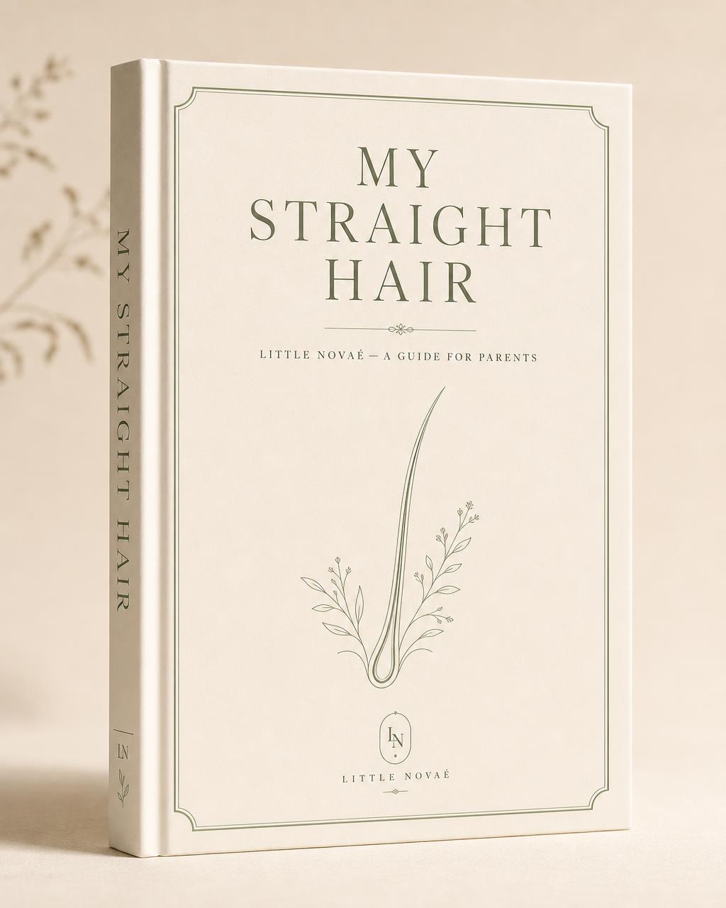 My Straight Hair — Little Novaé digital guide cover in cream and sage