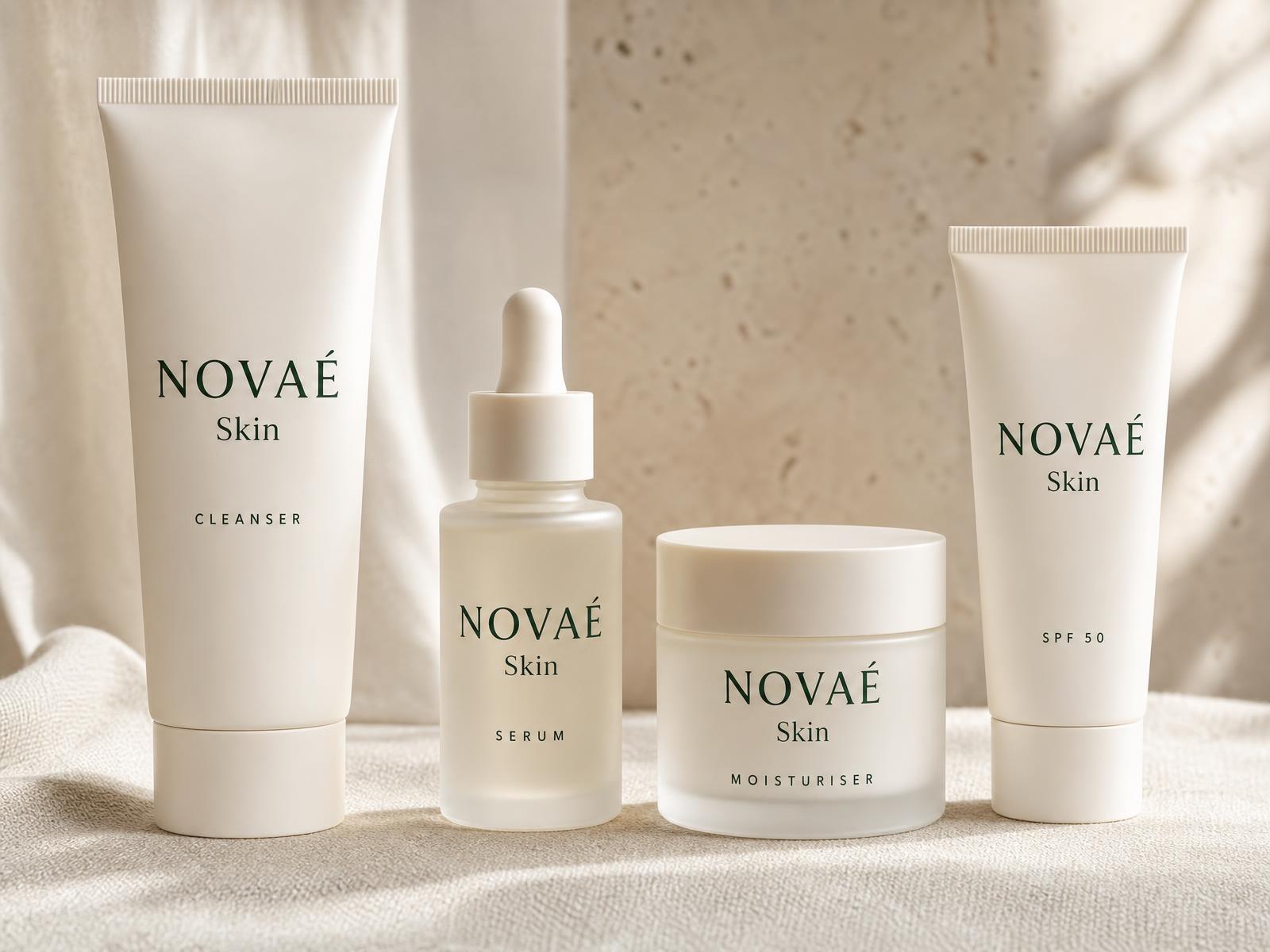 Daily Skin Protocol — Cleanser · Serum · Moisturiser · SPF 50