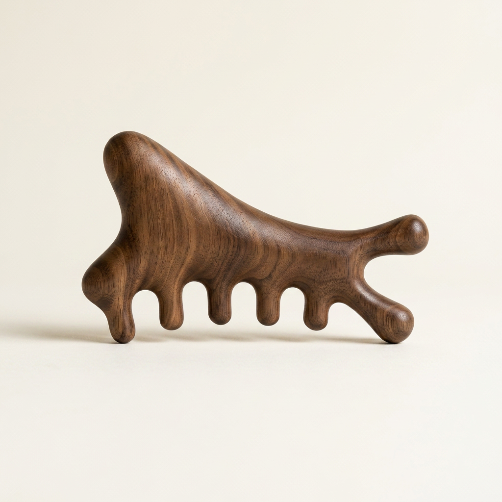 Novaé Scalp & Sculpt Ritual Tool in carved wood on warm ivory
