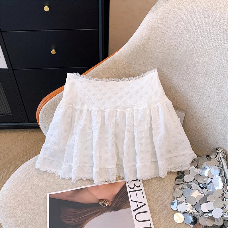 Ethereal Ruffled Mini Skirt