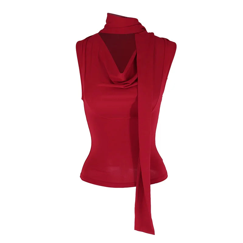 Solaire Sleeveless Scarf Top