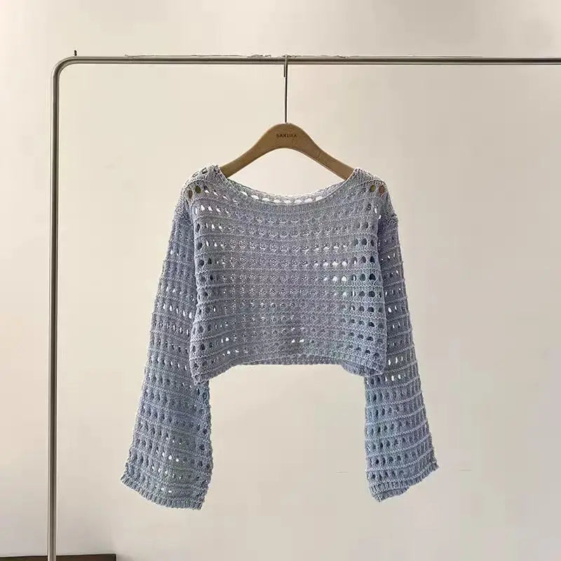 Ethereal Fishnet Crop Top