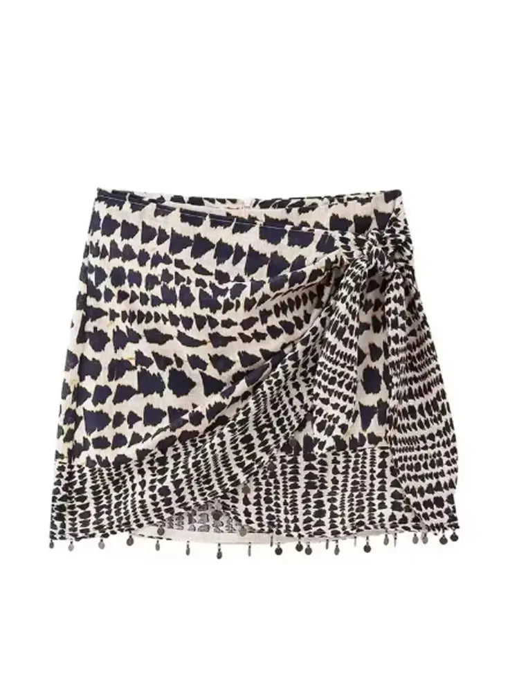 Ethereal Stone Panther Mini Skirt