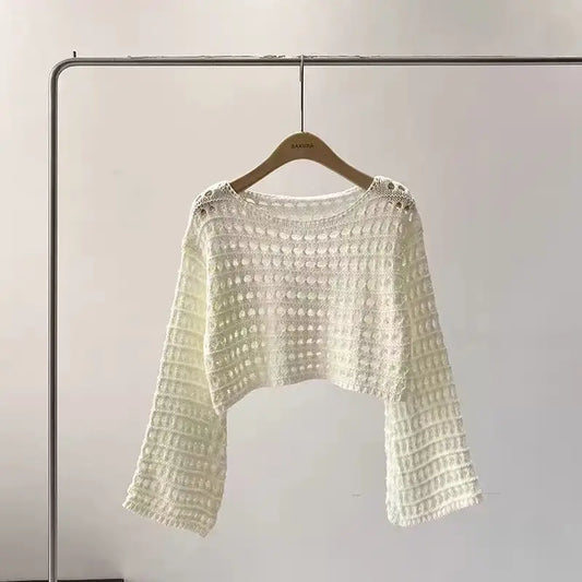 Ethereal Fishnet Crop Top