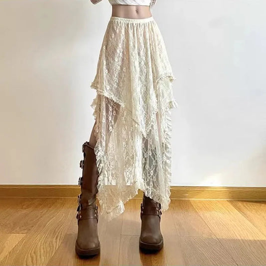 Solaire Boho Asymmetrical Skirt