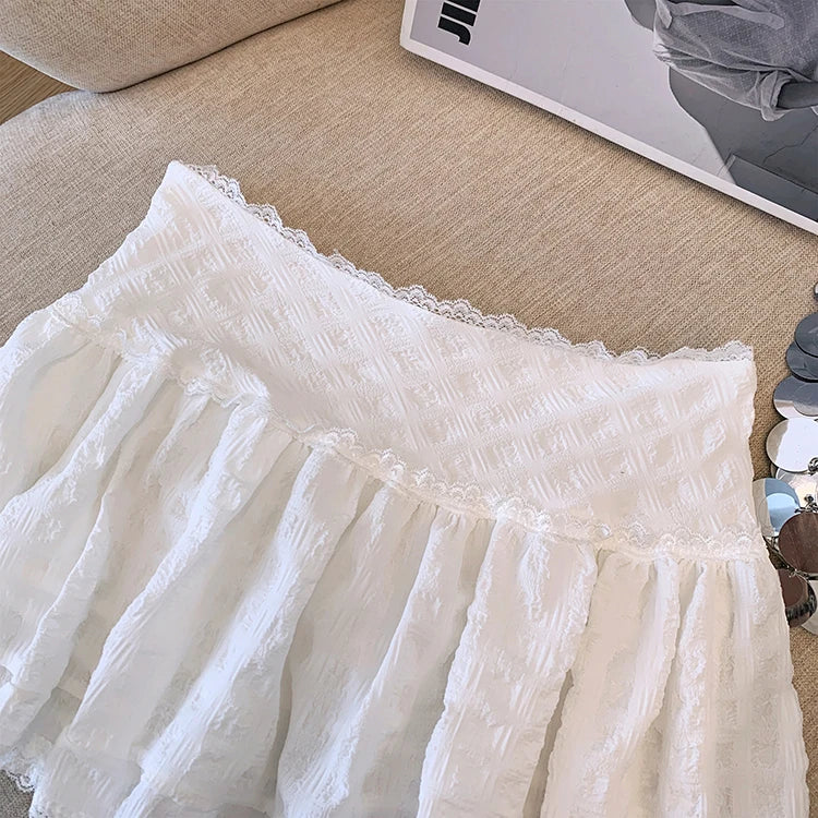 Ethereal Ruffled Mini Skirt