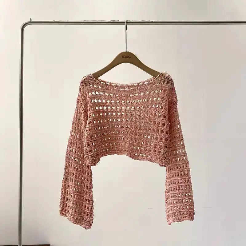 Ethereal Fishnet Crop Top