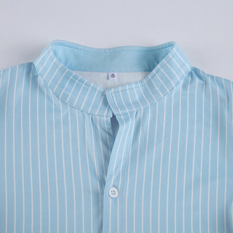 Ethereal Blue Striped Shirt