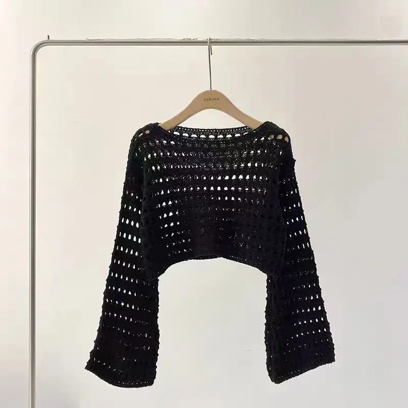 Ethereal Fishnet Crop Top